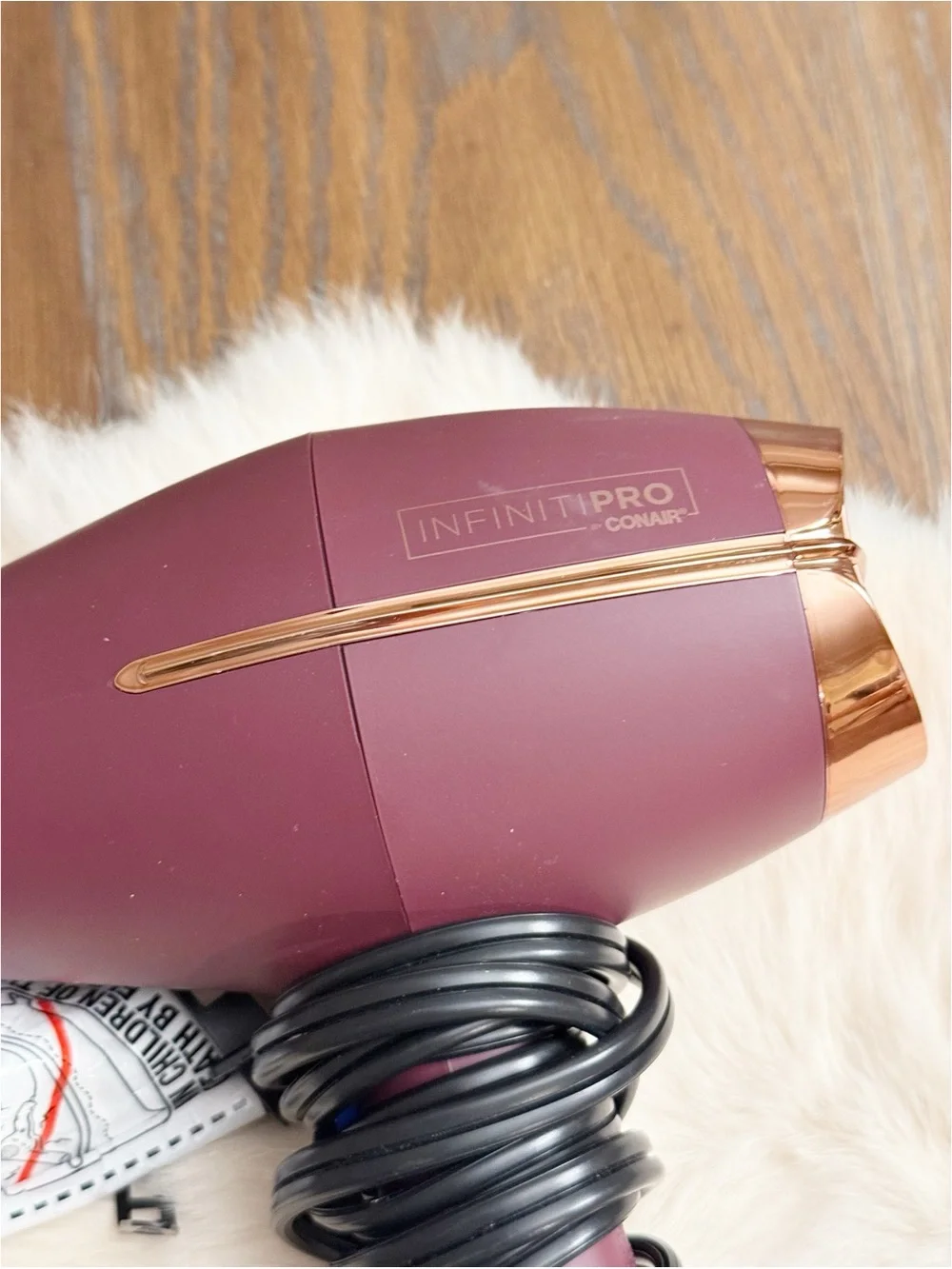 InfinitiPRO by Conair Hair Dryer – Burgundy & Rose Gold